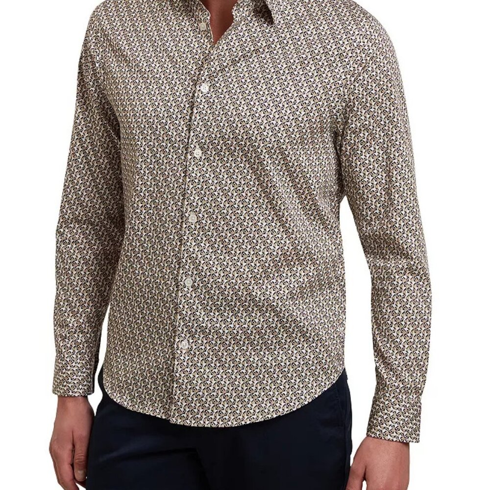 Ted Baker Alphais Long Sleeve Multicolor Shirt, USA Large (4) - New with Tags
